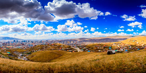 Ulaanbaatar gers panorama, Mongolia