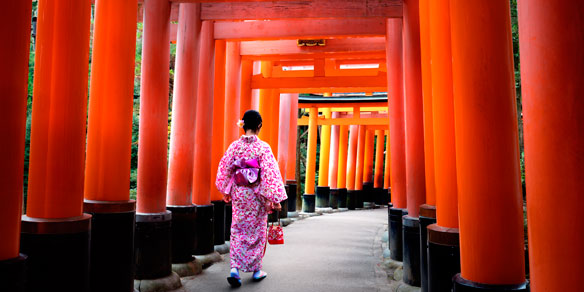 Tori gates Fushimi-Inari shrine, Kyoto